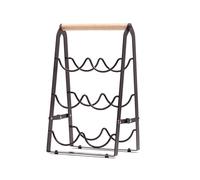 ZWTPGKRD Élégant support pliable à 3 niveaux pour bouteille de vin de bureau, étagère de rangement pour cuisine à l'intérieur des armoires de cuisine