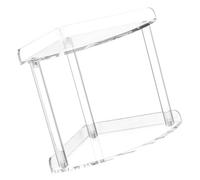 ZWTPGKRD Étagère d'angle en acrylique à deux niveaux pour comptoir offrant un grand espace de rangement pour divers articles. Étagère d'angle en acrylique