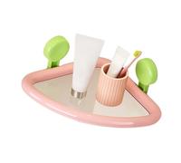 ZWTPGKRD Étagère de rangement murale à ventouse pour salle de bain - Design triangulaire - Sans perçage nécessaire - Séchage rapide - Pour cuisine et utilisation en cuisine