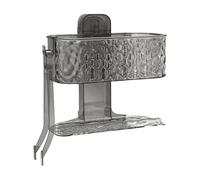 ZWTPGKRD Étagère de salle de bain à double couche avec fixation sécurisée ventilée pour shampooing et serviette en papier de soie, facile à installer sous la douche