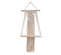 ZWTPGKRD Étagère flottante en corde de coton pour organiser une balançoire murale bohème pour petites plantes, livres, meubles d'appoint de salon