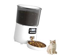 ZWTPGKRD Facile à utiliser, version à boutons, alimentation USB pour chats 4 L, alimentation USB pour une portion chronométrée pendant les vacances, minuterie silencieuse et sûre