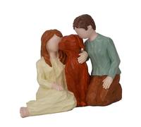 ZWTPGKRD Figurine de famille - Sculpture romantique - Couple amoureux - Sculpture sculptée à la main - Pour anniversaire de mariage - Sculpture en résine