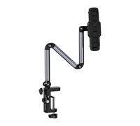 ZWTPGKRD Foldable 4 Adjustable Arm Aluminum Phone Tablet Stand with 360 Rotation Clamp Mount Upgrades for Desk Bed Viewing Clamp Stand
