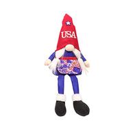 ZWTPGKRD Independence Day Figurine en peluche faite à la main sans visage pour décorations de poupée Patriotique des anciens combattants Tomte debout pour 4 juillet