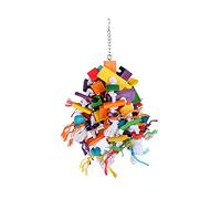ZWTPGKRD Jouet en bois pour cage à oiseaux pour améliorer l'intelligence des blocs en bois de couleur vive pour calopsitte perruche conure jouets d'entraînement pour perroquets