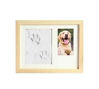ZWTPGKRD Kit d'empreintes de pattes de chien ou pour animal de compagnie et cadre photo pour animal de compagnie Cadeau commémoratif Displa Cadres en forme de cœur pour photos