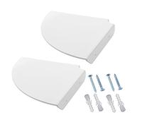 ZWTPGKRD Lot de 2 étagères d'angle spacieuses pour la maison, le bureau, la décoration murale, étagère murale à extrémité ronde, étagère de rangement