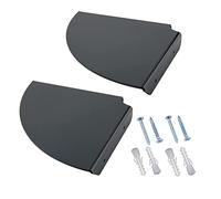 ZWTPGKRD Lot de 2 étagères d'angle spacieuses pour la maison, le bureau, la décoration murale, étagère murale à extrémité ronde, étagère de rangement