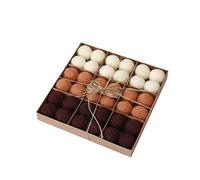 ZWTPGKRD Lot de 36 boules de Noël en feutre pour guirlandes, cheminées, bannières, anniversaires, décorations de mariage