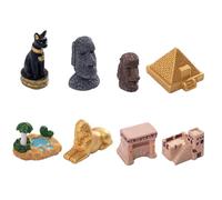 ZWTPGKRD Lot de 8 figurines égyptiennes miniatures de l'Égypte ancienne - Figurines de pyramide d'Égypte - Jouet décoratif pour projets