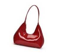 ZWTPGKRD Luxueux sac à bandoulière en polyuréthane tendance avec finition brillante pour le shopping et les rendez-vous galants, Rouge, As shown in the picture (error 1-359cm)