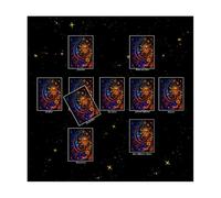 ZWTPGKRD Nappe de tarots, carte de lecture, astrologie, autel, tissu, cartes de divination, table, tapisserie, fournitures de sorcellerie, autels, cartes de tarots