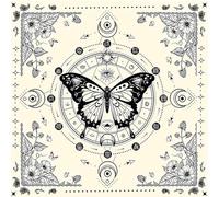 ZWTPGKRD Nappe de tarots, papillon, astrologie, autel, tissu de divinations, nappe, tapisserie, fournitures de sorcellerie, cartes de tarots, nappe spirituelle