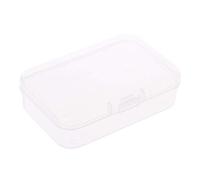 ZWTPGKRD Petite boîte de rangement rectangulaire transparente multifonction pour petites pièces, vis, fil dentaire, bouteille, pulvérisateur, panier de rangement, conteneur de réservoir, verre