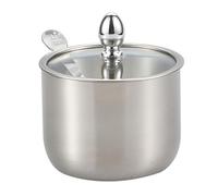 ZWTPGKRD Pots à condiments pratiques pour sel, bonbons, sucriers modernes en acier inoxydable 304 avec cuillère pour cuisine, barbecue, épices