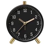 ZWTPGKRD Réveil à quartz silencieux à piles pour enfants et personnes âgées avec affichage facile à lire et fonction veilleuse, horloge de bureau à piles