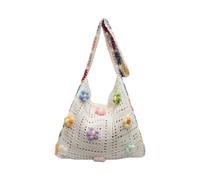 ZWTPGKRD Sac à bandoulière en crochet avec détails brodés creux et bandoulière réglable pour femme, ecru, As shown in the picture (error 1-1192cm)