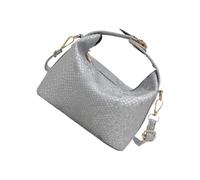 ZWTPGKRD Sac à bandoulière en cuir synthétique pour femme - Sac à bandoulière simple - Couleur unie - Sac de shopping - Sac à main esthétique, Argenté., As shown in the picture (error 1-1647cm)