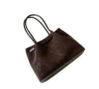 ZWTPGKRD Sac à bandoulière pratique et spacieux en tissu PU résistant à l'usure avec sangle ergonomique, usage professionnel, grand sac coloré pour femme, café