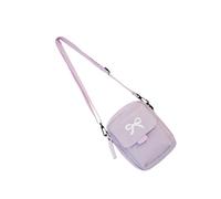 ZWTPGKRD Sac à bandoulière tendance en nylon pour femmes et filles, sac à bandoulière avec nœud papillon, sac à main pour un usage quotidien, violet clair, As shown in the picture (error 1-1001cm)