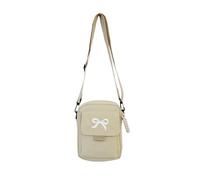 ZWTPGKRD Sac à bandoulière tendance en nylon pour femmes et filles, sac à bandoulière avec nœud papillon, sac à main pour un usage quotidien, kaki, As shown in the picture (error 1-1002cm)
