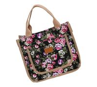 ZWTPGKRD Sac à provisions réutilisable en tissu - Intérieur spacieux et léger - Sac de rangement pour voyage, gym, articles de grande capacité, Noir , One Size