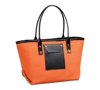 ZWTPGKRD Sac de plage surdimensionné tendance pour femme, sac à bandoulière tissé à double poignée pour voyage, gym, shopping et vacances, Couleur orange., As shown in the picture (error 1-1307cm)