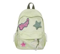 ZWTPGKRD Sac d'école tendance pour collège étudiant simple sac à dos grande capacité en nylon sac à dos livre usage quotidien sac à dos ordinateur portable, Vert