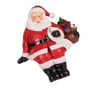 ZWTPGKRD Sculpture de Père Noël en résine fabriquée à la main pour les fêtes à thème et les cadeaux Décorations de Noël uniques