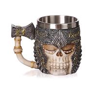 ZWTPGKRD Tasses à bière, tasses à café, tasses gothiques, chope créative en acier inoxydable, verre à vin, tasse à vin en résine, cadeau de Nouvel An, cadeau de Noël en résine