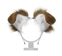 ZWWAAZHF Bandeau à oreilles de chien en fourrure pour femme | Jolie coiffe de fête, accessoires, Halloween, Noël, cosplay