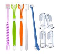 ZWWAAZHF Brosse à dents à petite tête pour nettoyer la bouche des animaux de compagnie, élimine la mauvaise haleine, soin de la bouche des chiens, longue poignée pour le nettoyage des animaux de