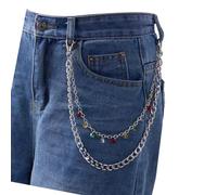 ZWWAAZHF Porte-clés décoratif tendance en alliage pour jeans, sacs à main, sacs à dos, bijoux en métal