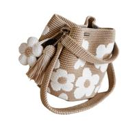 ZWWAAZHF Sac à main élégant en tricot avec cordon de serrage et sangle réglable pour le travail ou les vacances
