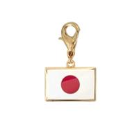 ZWWAAZHF UUU Pendentif drapeau de pays en acier inoxydable Doré | Porte-clés pour chaîne de bijoux, petit profil, tenue quotidienne