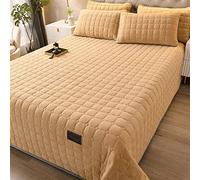 ZWWf Couvre-Lit Matelassée, Couverture de lit en Molleton de Lait,Dessus de Lit 2 Personnes en 100% Microfibre, avec 2 taies d'oreiller, Couvre-lit réversible Doux (Color : 5, Size : 230x250cm)