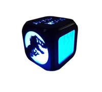 ZWWLXSD-CZ Réveil Dinosaure créatif 3D stéréo LED lumière d'ambiance réveil numérique avec Mode Snooze veilleuse de Chambre avec température Cordon d'alimentation USB