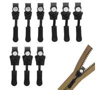 ZWWOGE 12 Pcs Curseur Fermeture Éclair Clipsable-Kit Réparation Fermeture Éclair universel pour #3#5#8 Fermetures Éclair en métal en plastique,zip fermeture eclair, curseur fermeture eclair clipsable