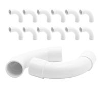 ZWWOGE 12pcs Coudes pour Tube Isolant,Tube Électrique Manchonné en PVC,90 Degrés Connecteur Raccord de Tuyau,Tube Électrique Câble Canal Installation Murale,Coudes de Tuyau,16mm