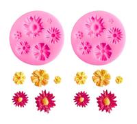 ZWWOGE 2 Pcs Moule Tablette Chocolat Moules Pour Barres Chocolatées Profondes Silicone Moules À Chocolat Anti-Adhésifs Réutilisables Pour La Pâtisserie Forme de Marguerite