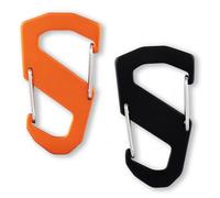 ZWWOGE 2 Pièces Mousqueton Porte-clés Petit Mousqueton Double Mousqueton Escalade, Mousqueton Avec Capacité de Charge de 40kg Très Résistant, Mousquetons Robustes Forme D, pour Hamac, Camping