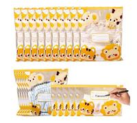 ZWWOGE 20 Pièces Sacs de Rangement Hôpital Bébé Lion 10 Grands 5 Moyens 5 Petits Fermeture Éclair Sacs Transparents Réutilisables pour Maternité Voyage Crèche Cadeau Nouveau-Né Organisateur