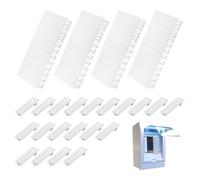 ZWWOGE 24 Pièces Caches Modulaires pour Tableau Électrique, Obturateurs 6TE Extensibles 12TE, Caches Aveugles pour Coffret, Compatibles F-Tronic Hager Hensel