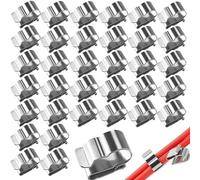 ZWWOGE 30 Pcs Clips de Fixation Cable Electrique, En acier Inoxydable, Support Clips Cable Management, Système de Gestion de Câbles pour Solaire Photovoltaïque Clips de Câble