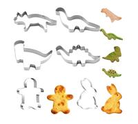ZWWOGE 4 emporte-pièces dinosaures 1 emporte-pièce bonhomme en pain d'épice, 1 emporte-pièce lapin. En acier inoxydable, idéal pour les fêtes, les réunions de famille et autres occasions