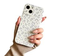 ZWWOGE Coque iPone 15 en Silicone Liquide avec Motif Léopard (61 Pouces) Coque Antichoc et Antirayures Compatible MgSafe attelle poignet droit