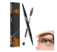 ZWWOGE Crayon à sourcils imperméable, crayon à sourcils micro à double extrémité 2 en 1, Sourcils Maquillage,Mascara Sourcils Marron,Brow Lift Kit Sourcil(Marron foncé)