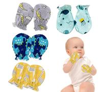 ZWWOGE Gants d'été Moufle Bebe Moufles pour Bébé, Moufle Bebe Naissance,Lot de 4 Gants Mitaine Bébé Anti-Griffures,Nouveau-né Gants pour Nourrisson Gants en pour 0-6 mois