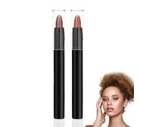 ZWWOGE Lot de 2 Stylos Ombres à Paupières Multifonction Marron & Foncé Waterproof & Longue Tenue Mat Texture Modulable mascara volume effet faux cils